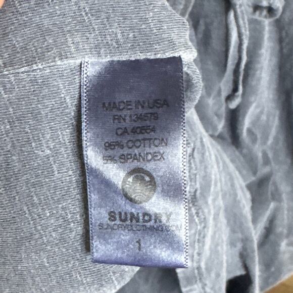 Sundry Sleeveless Dress Drawstring Waist Chest Pocket Gray Size 1 Small - Picture 9 of 10